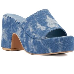 🌟OLIVIA MILLER TIE-DYE DENIM PLATFORMS🌟